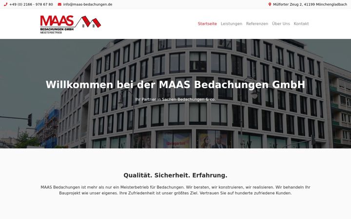 Screenshot of maas-bedachungen.de
