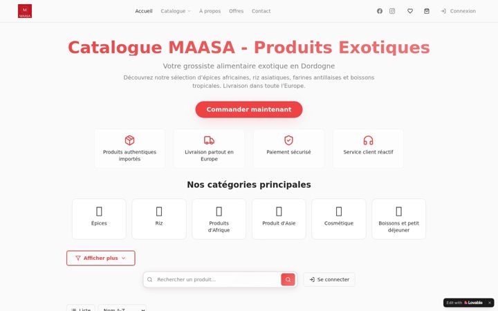 Screenshot of maasa.fr