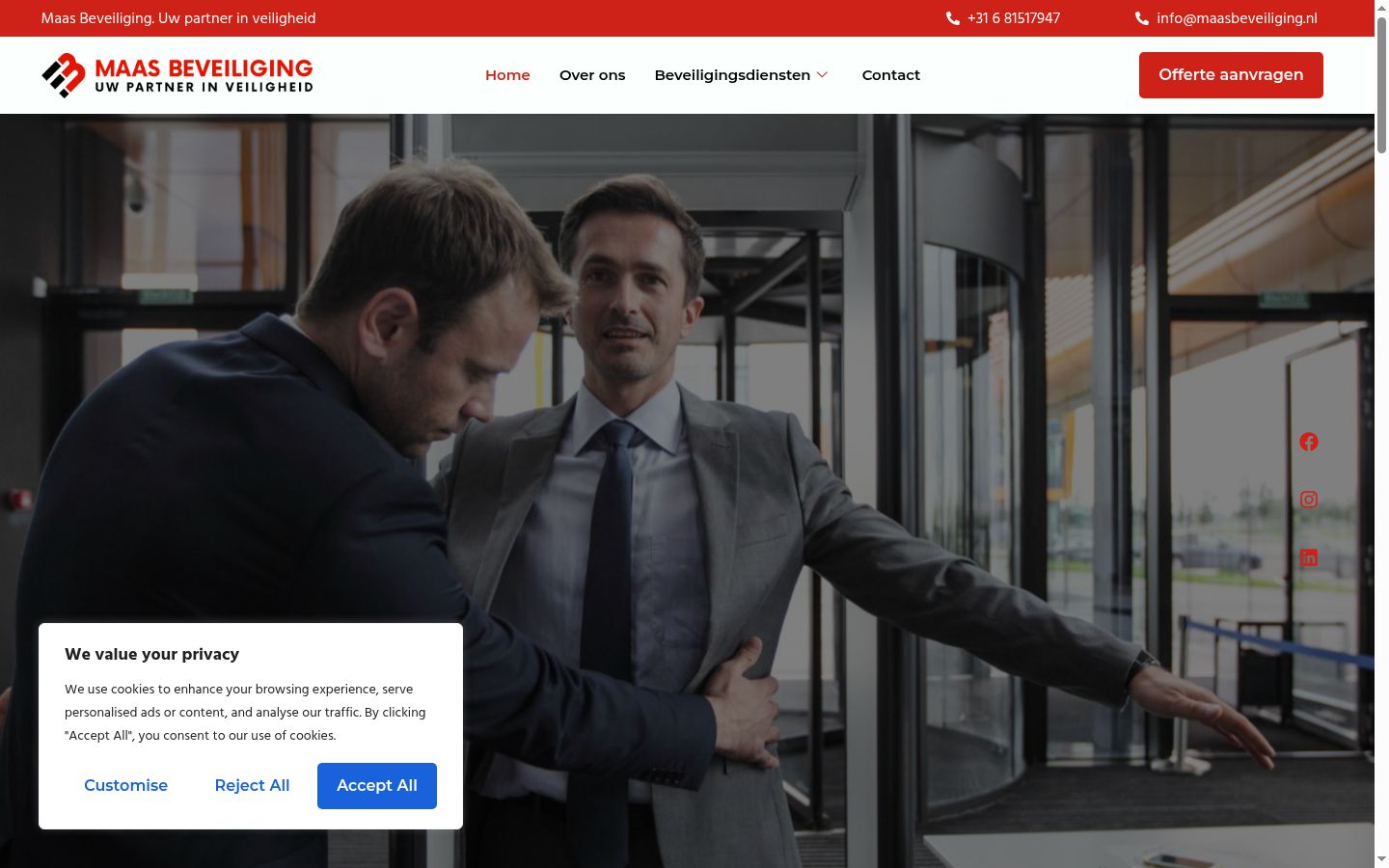 Sutikimo reklamjuostės, rodytos prieš bet kokią sąveiką, ekrano kopija
