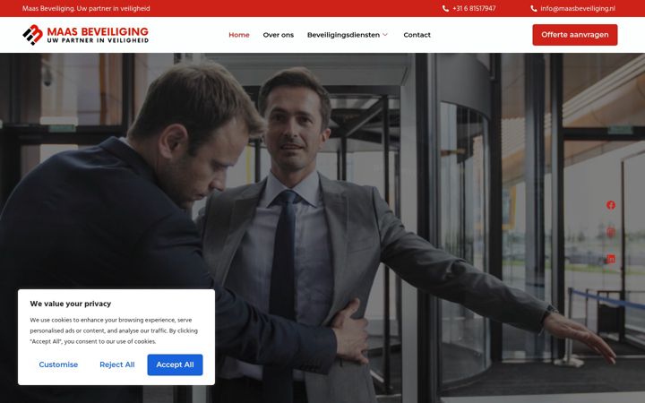 Screenshot of maasbeveiliging.nl