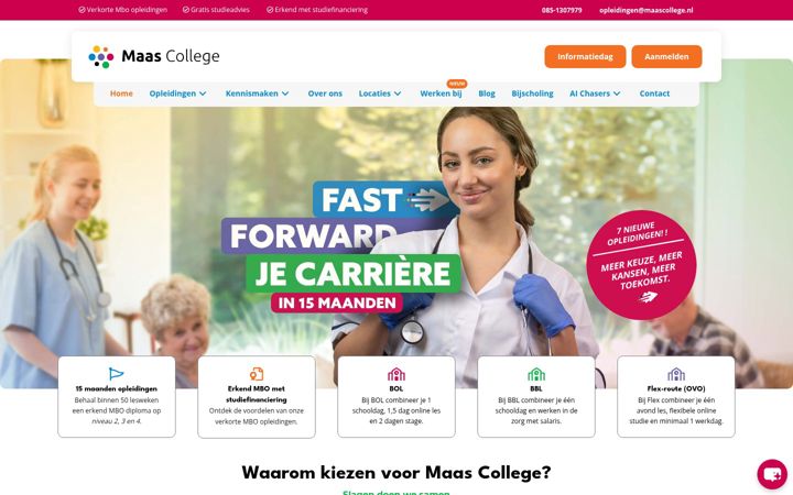 Ekrano kopija maascollege.nl