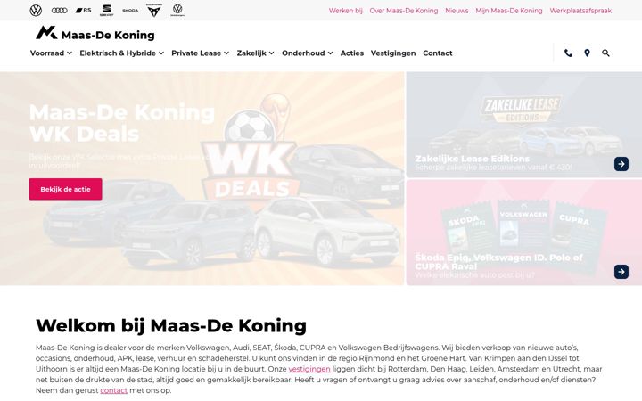 Screenshot of maasdekoning.nl