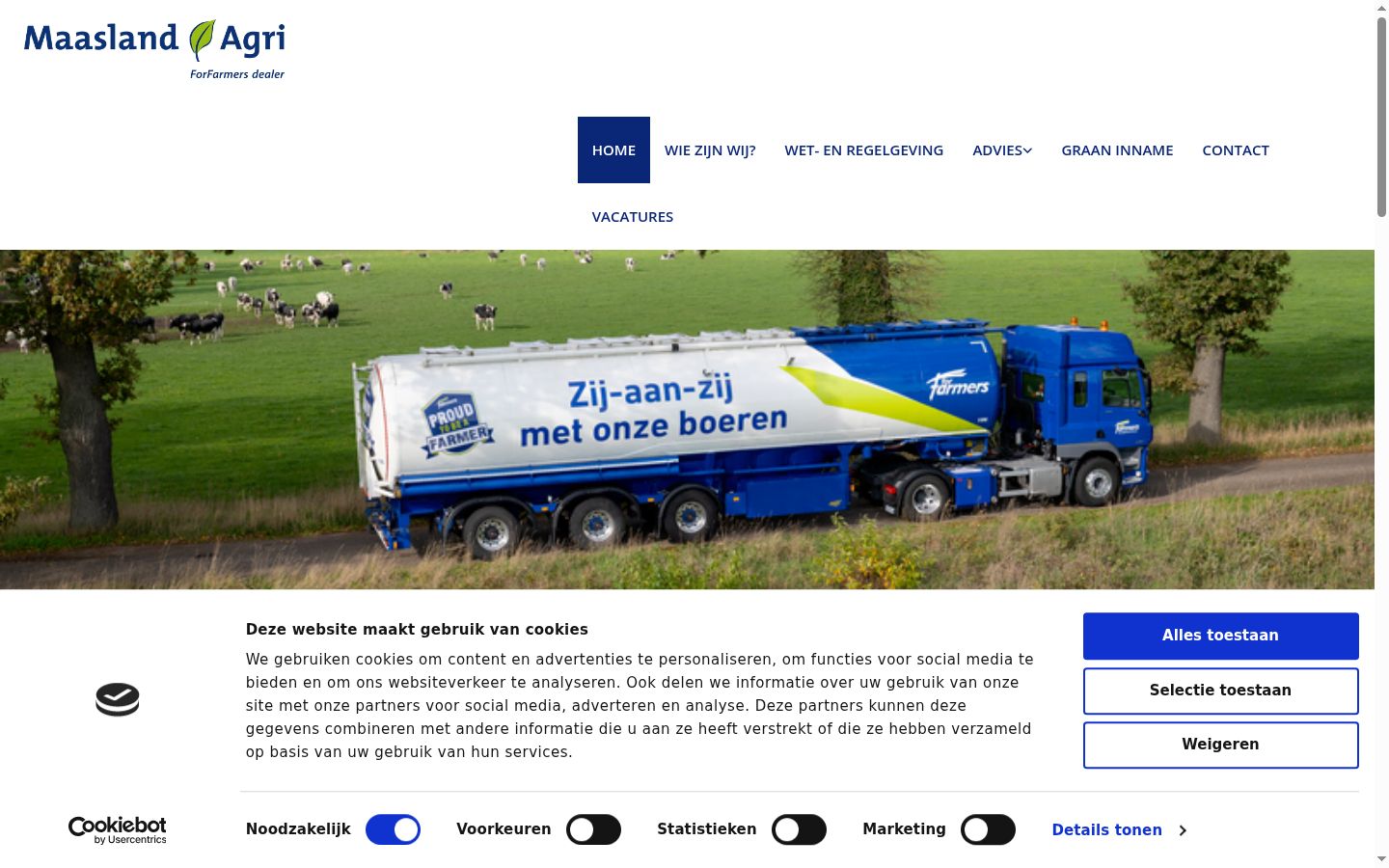 Screenshot del banner di consenso mostrato prima di qualsiasi interazione