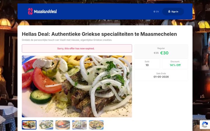 Screenshot of maaslanddeal.be