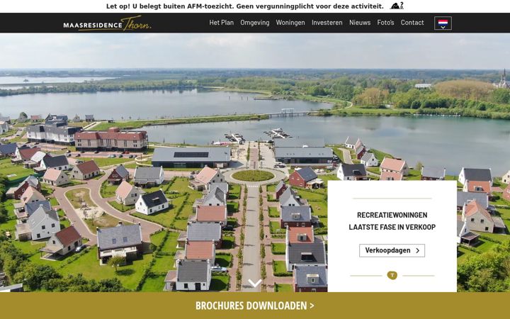 Snímek obrazovky maasresidencethorn.nl