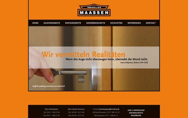 Screenshot of maassen-immobilien.de