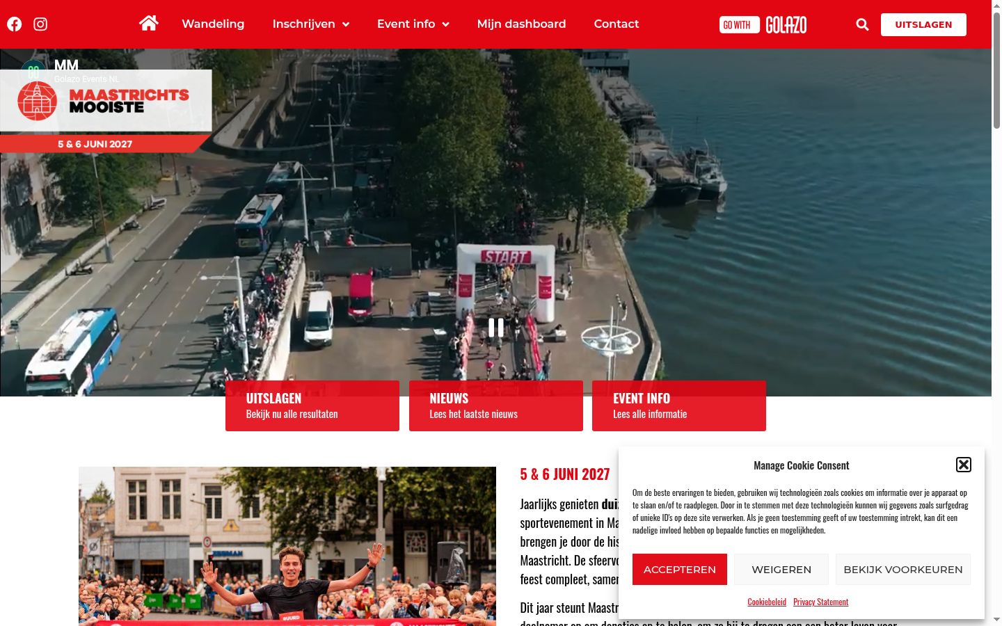 Screenshot of the consent banner shown before any interaction
