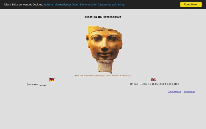 Screenshot of maat-ka-ra.de