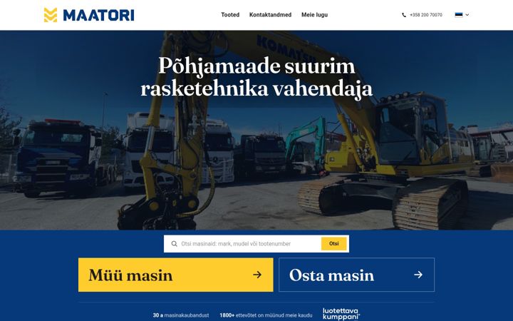 Screenshot of maatori.ee
