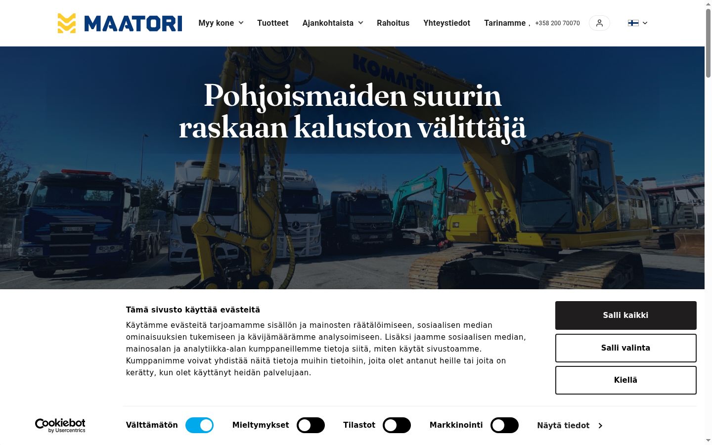 Screenshot tal-banner tal-kunsens muri qabel kwalunkwe interazzjoni
