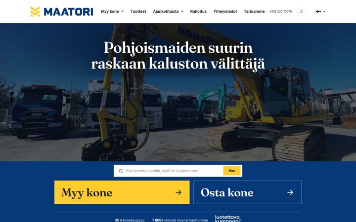 Screenshot ta' maatori.fi