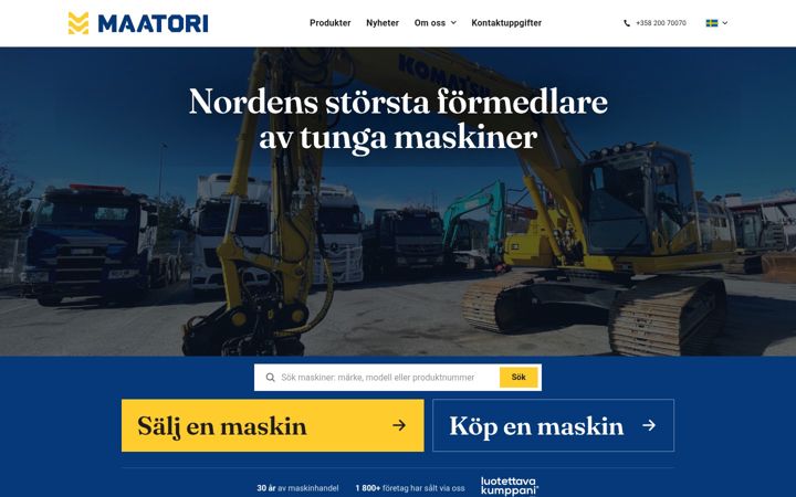 Captura de pantalla de maatori.se