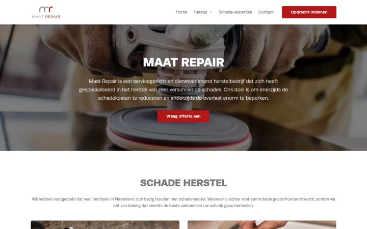 Screenshot of maatrepair.nl