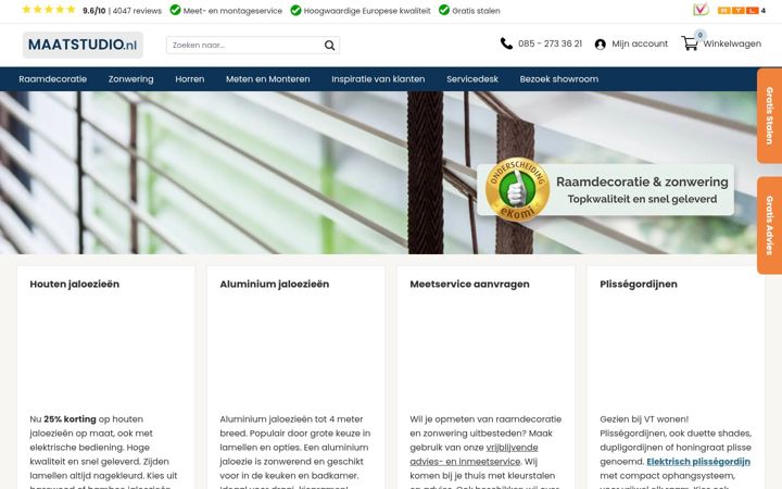 Screenshot of maatstudio.nl