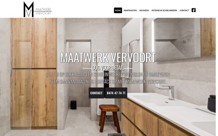 Screenshot of maatwerk-vervoort.be