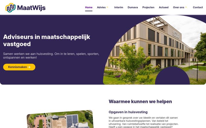 Screenshot of maatwijs.nl