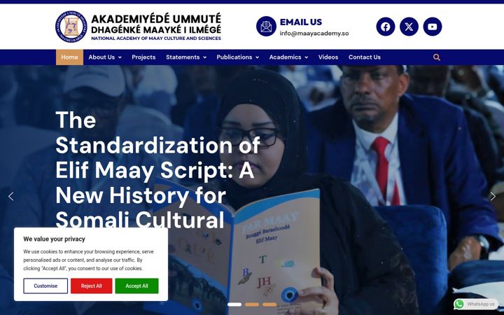 Screenshot of maayacademy.com