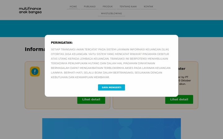Screenshot of mab.co.id