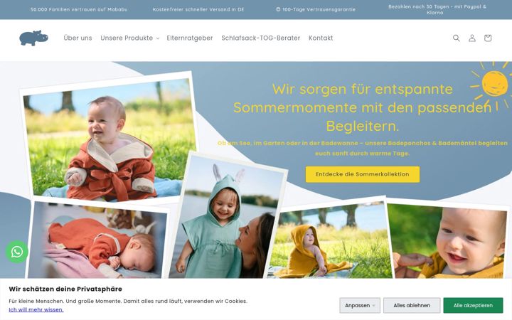 Screenshot of mababu.com