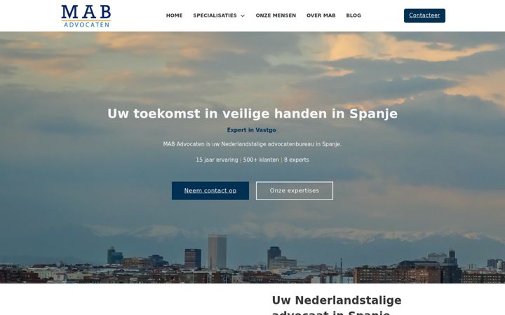 Screenshot of mabadvocaten.com