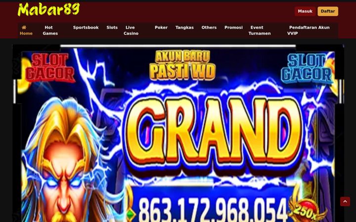 Screenshot of mabar89slot.com