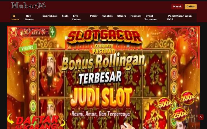 Screenshot of mabar96.com