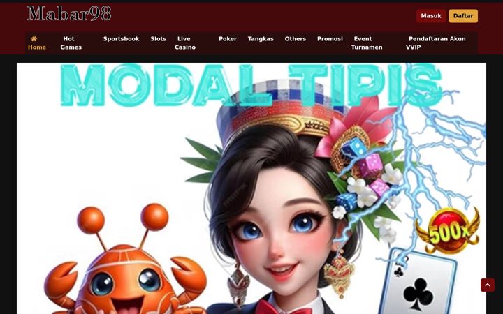 Screenshot of mabar98.com