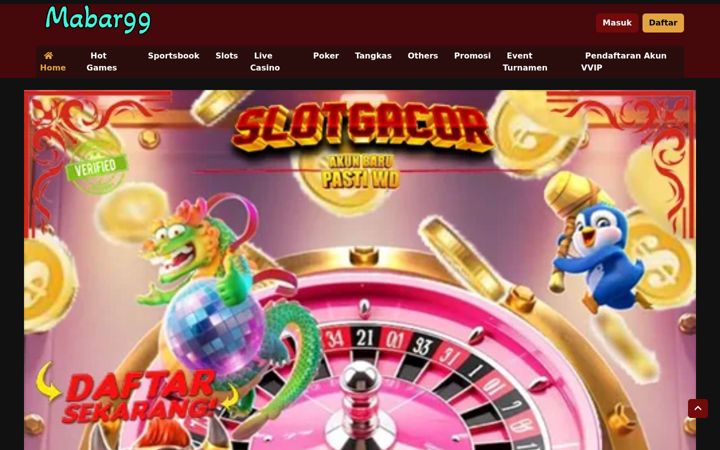 Screenshot of mabar99.com