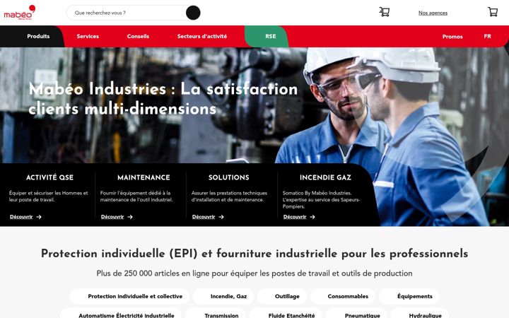 Screenshot of mabeo-industries.com
