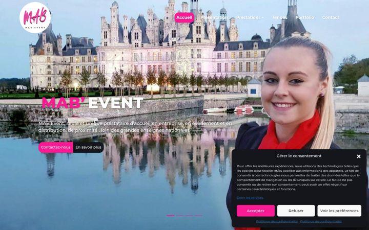 Screenshot of mabevent.fr