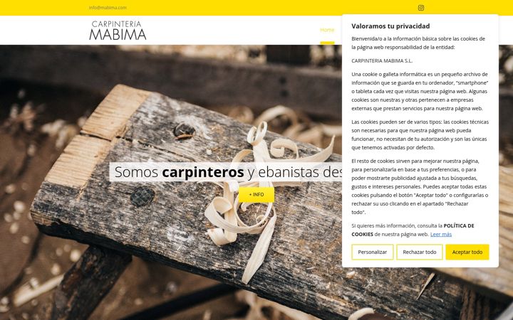Screenshot of mabima.com