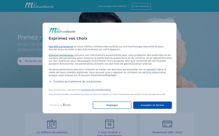 Screenshot of mablouseblanche.fr