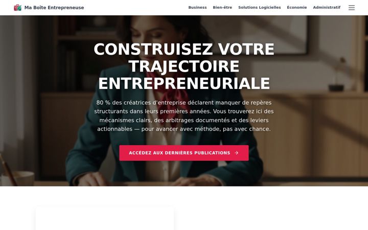 Screenshot of maboite-entrepreneuse.fr