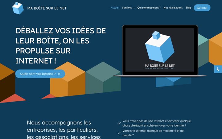 Screenshot of maboitesurlenet.fr