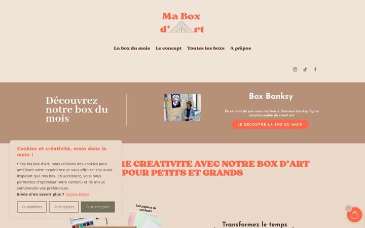 Screenshot of maboxdart.fr