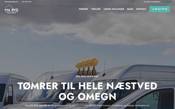 Posnetek zaslona mabyg.dk