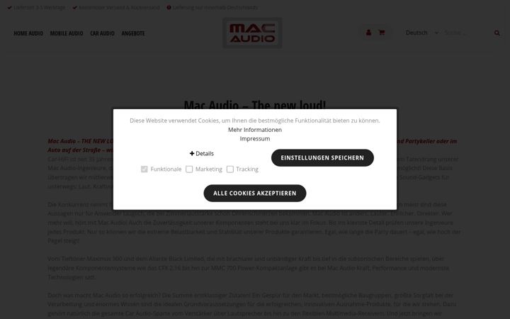 Screenshot of mac-audio.de