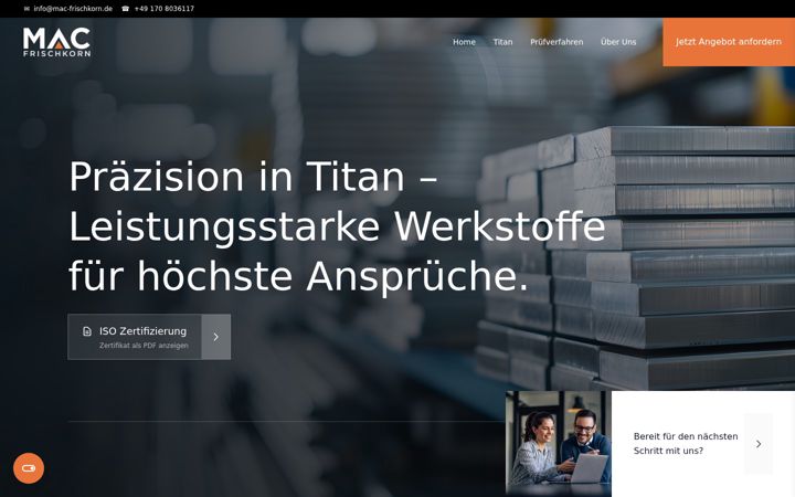 Screenshot of mac-frischkorn.de