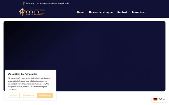 Screenshot of mac-gebaeudeservice.com
