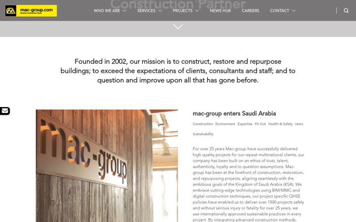 Screenshot of mac-group.com