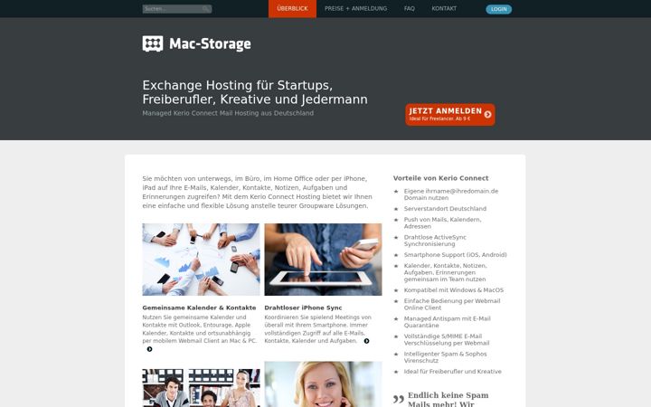 Screenshot of mac-storage.de