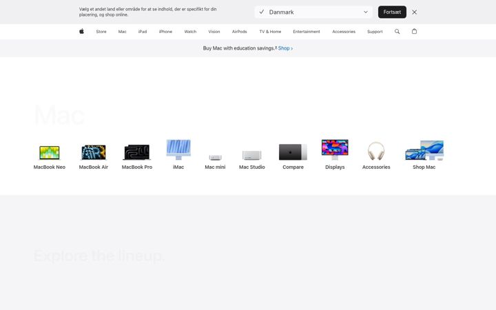 Snímek obrazovky mac.com