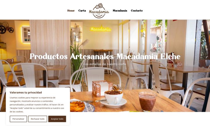 Screenshot of macadamiacafeelche.es