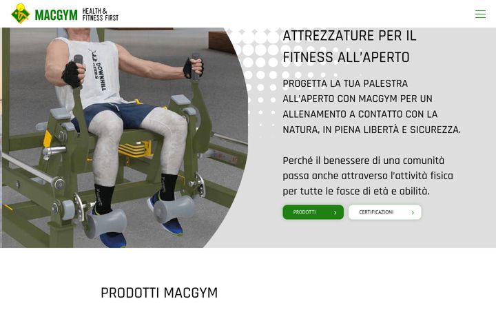 Snímek obrazovky macagigym.com