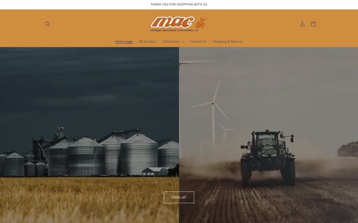 Screenshot of macagsupply.com