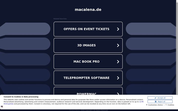 Screenshot of macalena.de