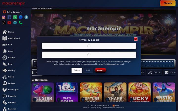 Screenshot of macanempir.com