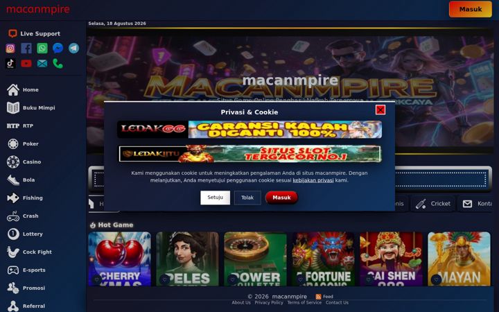 Screenshot of macanmpire.com