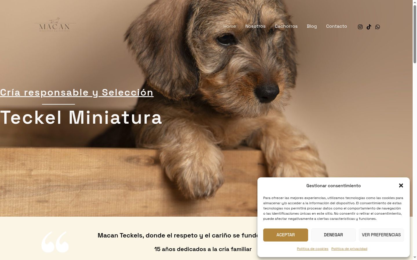 Screenshot del banner di consenso mostrato prima di qualsiasi interazione