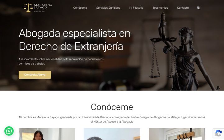 Screenshot of macarenasmabogada.com